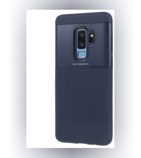 Husa de protectie pentru Samsung Galaxy S9 Plus Ipaky Elegant Grid Design TPU Hybrid Albastru