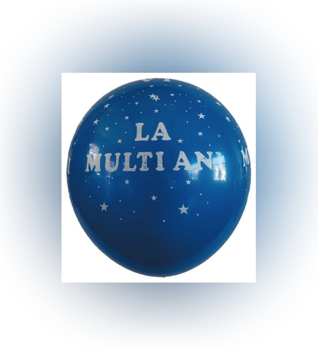 Set 10 Baloane din Latex, Flippy, Model Party, Print Aniversare La Multi Ani, 23 cm, Albastre