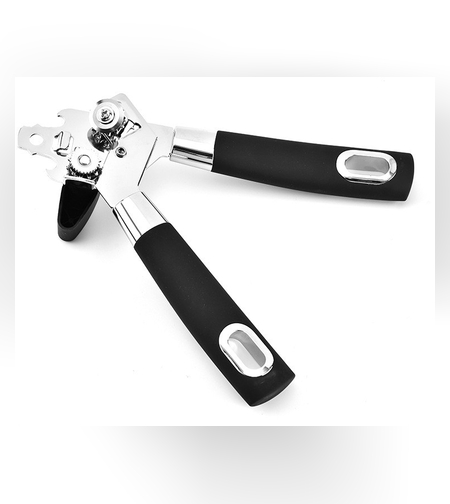 Desfacator de conserve multifunctional Flippy, Otel inoxidabil, Maner antialunecare, ergonomic, rezistent la rugina, usor de utilizat, 21.6 x 6 cm, argintiu