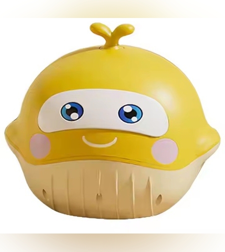 Olita 2in1, Flippy, Model Balena, cu Reductor WC, din Plastic, cu Muzica si Lumini, 36 x 41 x 20 cm, Galben