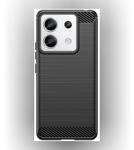 Husa de Protectie pentru Xiaomi Redmi Note 13 Pro, Flippy, Protectie 360, din TPU cu element de Carbon, Anti Alunecare, 1.8 mm, Negru