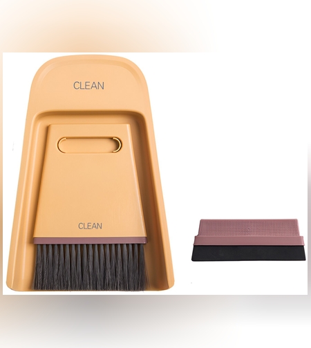 Set Mini Matura si Faras, Flippy, Uz Casnic, Doua Perii, pentru Birou, Bucatarie, Casa, 19.5x13.8x3.6 cm, Galben