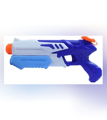 Pistol cu Apa pentru Copii, Flippy, Rezervor 300ml, Maner de Transport, Pentru Piscina/Plaja, Lungime 31.5 cm, Jucarie Distractiva, 3ani+, Albastru/Alb