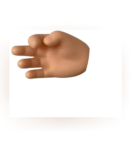 Suport de Baie, Flippy, Multifunctional, pentru Periute/Cabluri, din PVC, cu Ventuza, Model Mana, 7 x 6.5 cm, Crem