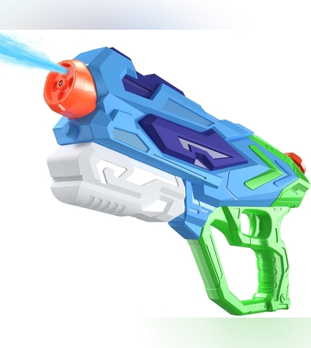 Pistol cu Apa pentru Copii, Flippy, Rezervor 900ml, Raza de Actiune 8m, 6ani+, 4 Duze, Verde