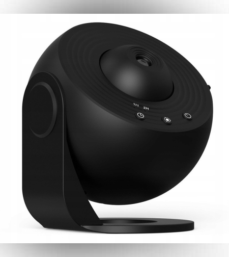 Lampa Tip Proiector Galaxie, Flippy, pentru Dormitor, Tematica Cer Instelat, Model Glob, HD, Rotire 360 de Grade, 13 Imagini, Incarcare USB, 5 W, 11.2x10.8x10.9 cm, Negru