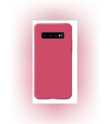 Husa protectie Flippy compatibila cu Samsung Galaxy S10 Liquid Silicone Case Fuchsia