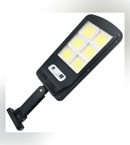 Lampa Solara De Exterior LED Flippy, 36 cm x 11.5 cm, 2880 Lumeni 120 COB LED 24 W - echivalent 192 W bec incadescent, IP65, Senzor de Miscare, Senzor de Lumina, 6 Grile, Alb Rece