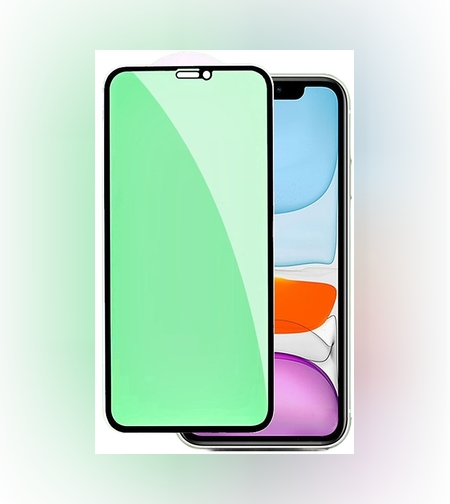 Folie de Sticla Securizata pentru Apple iPhone 15 Plus, Flippy, Lumina Verde Anti-Blue Ray, Auto-Aplicare, Protectie Completa 9D, Verde