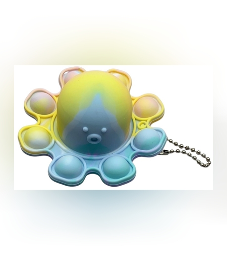 Jucarie antistres din silicon, Flippy®, Pop It Now and Flip It, Caracatita reversibila, Multicolor, V4