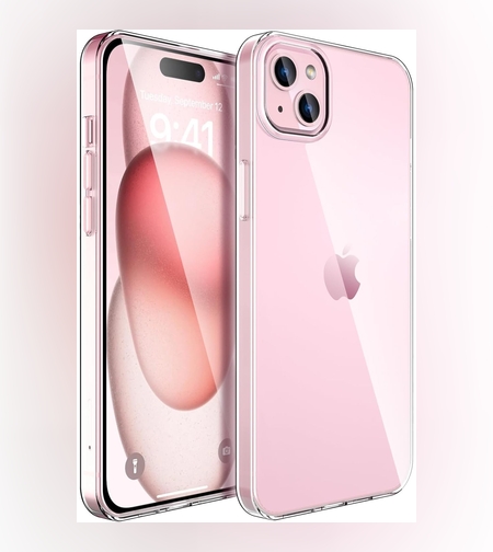 Husa de Protectie din Silicon, pentru Apple iPhone 15, PC, Antisoc, Rezistenta la Impact, Transparenta