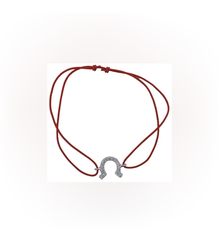 Bratara Snur Reglabil, Argint 925, Potcoava Cu Pietre, Jolie Silver, 0.5 g, 1.5 cm x 1.2 cm