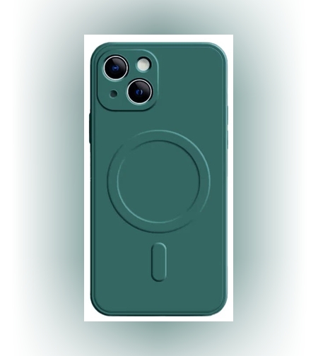 Husa Protectie, Flippy, Husa de Protectie Compatibila cu iPhone 12 Pro, Liquid MagSafe, Ring-Shaped, Magnetica, Verde