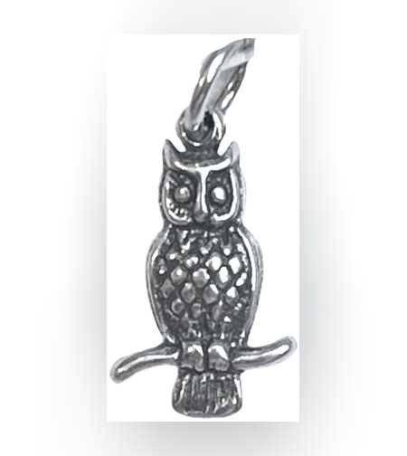 Pandantiv, Jolie Silver, Argint 925, Model Bufnita Pe Creanga, 1.5 g, 2 x 1 cm