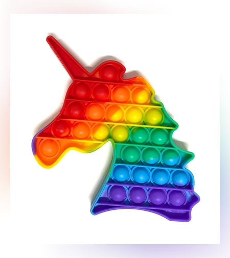 Jucarie Pop It and Flip It, Push bubble, Unicorn, Multicolor, Model 6