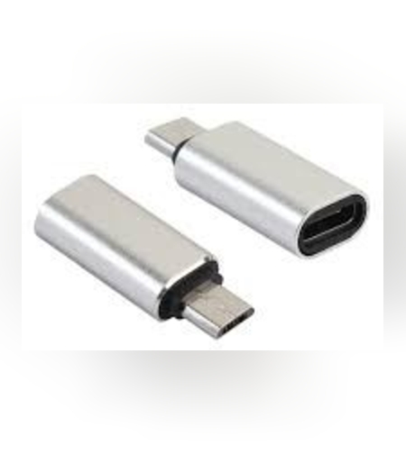 Adaptor Type C (mama) to micro USB (tata) cu Agatatoare Breloc inclusa, Argintiu