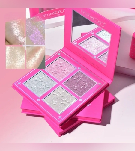 Paleta Iluminatoare, KEVIN&COCO, 4 Culori Stay Wild, 12.2 x 12.2 x 0.9 cm