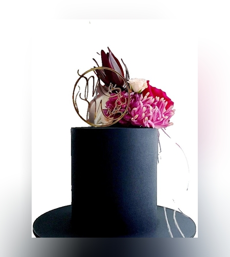 Topper Tort, Flippy, Model 2 Mr&Mrs, din Plastic, Auriu