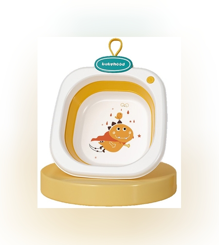 Lavoar Pliabil, Flippy, pentru Copii 1-8 Ani, Model Animat, din PP+TPE, 32x29x10 cm, Portocaliu