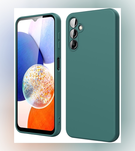 Husa de Protectie, Flippy, pentru Samsung Galaxy A15, Liquid Silicone, cu Microfibra pe Interior, Protectie Antisoc, Compatibil Incarcare Wireless, Verde