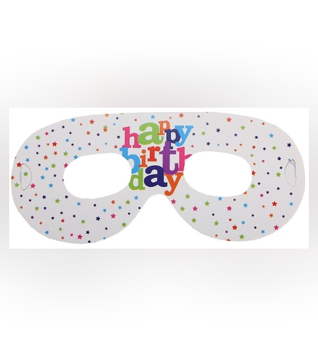Set 6 Masti Tematice, Flippy, Colectia Happy Birthday, 16 x 6.5 cm, din Carton, Multicolor