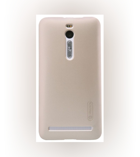 Husa Asus Zenfone 2 Laser ZE500KG Nillkin Frosted Shield Auriu + Folie de protectie