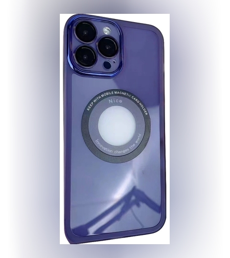 Husa protectie MagSafe TPU, Flippy, pentru iPhone 14, cu decupaj logo, Folie Sticla Camera, Mov