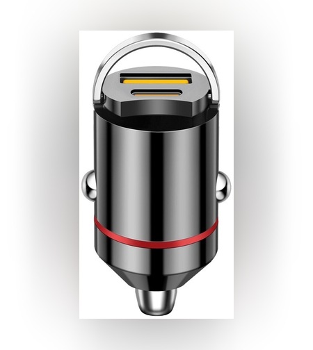 Incarcator Auto 2 in 1, Flippy, Port USB Fast Charge QC3.0 si Type C, PD 30W, Negru