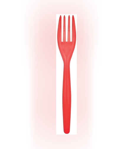 Set 16 Furculite de Unica Folosinta, Flippy, din Plastic, 15 cm, Rosu