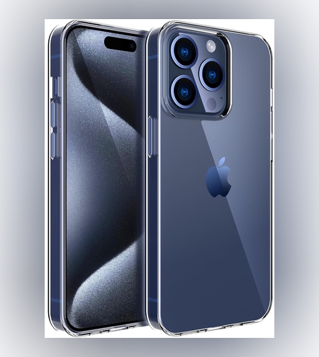 Husa de Protectie din Silicon, pentru Apple iPhone 15 Pro, PC, Antisoc, Rezistenta la Impact, Transparenta