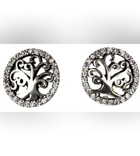 Cercei Argint 925 Copacel in Cerc cu Zirconii