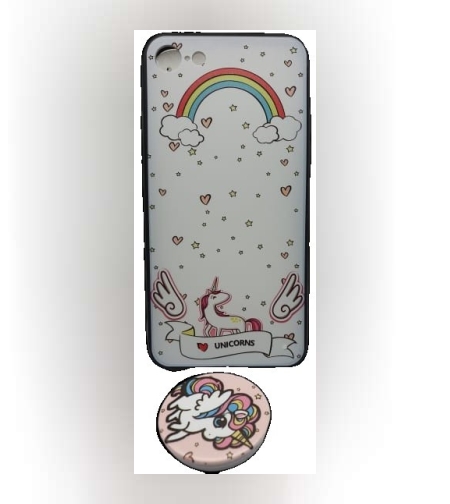 Husa Apple iPhone 6/6S Multicolor Model Unicorn Suport inclus