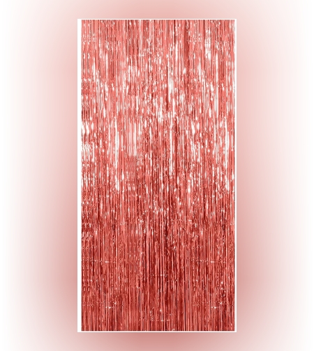 Perdea Franjurata, Flippy, Model Decor Petrecere, pentru Fundal de Poze, Amenajare Colorata a Petrecerii, Dimensiune 100x200 cm, Rose Gold