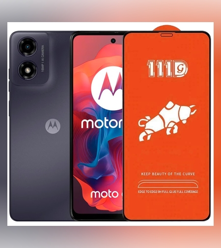 Folie Sticla Securizata pentru Motorola Moto G04, Flippy, Sticla de Protectie Compatibila cu Motorola Moto G04, Full Cover 111D, HD, Margini Negre, Transparenta