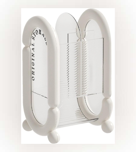 Cutie pentru Depozitare Cosmetice, Flippy, pentru Pensule, Creioane si Buretei, 4 Compartimente, din Plastic, 12 x 10 x 20 cm, Alb