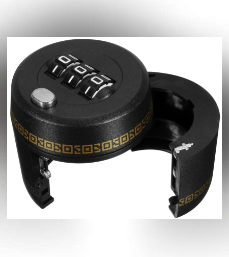 Lacat de Blocare pentru Sticle, Flippy, Lacat pentru Sticle cu Bauturi, din Plastic PP durabil, Cu Parola din 3 Cifre, 40 x 42 x 45 mm, Negru