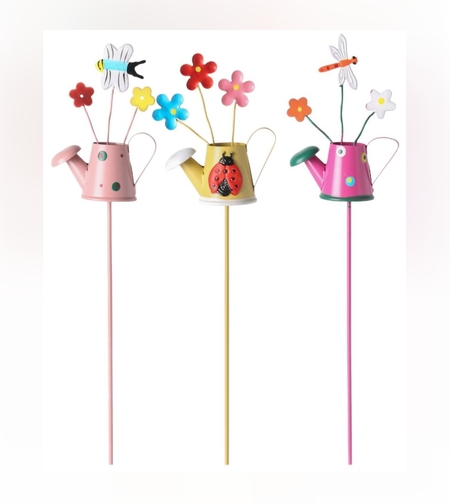 Decoratiune de gradina din metal, Flippy, Model stropitoare, diverse modele, dimensiune aprox 40 cm inaltime, multicolor