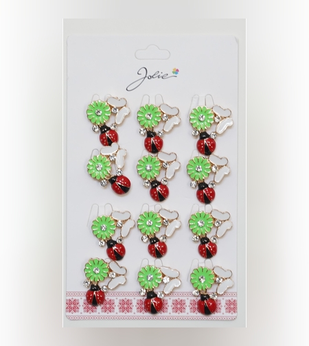 Set 12 Brose Martisor Primavara Margareta cu Fluture si Buburuza