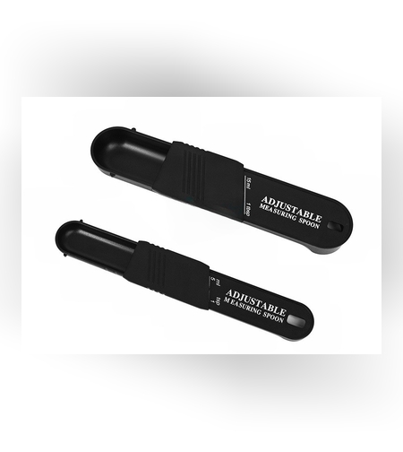 Set doua linguri masurare ajustabile Flippy, material ABS, 16x3.5x1.6 cm, negru