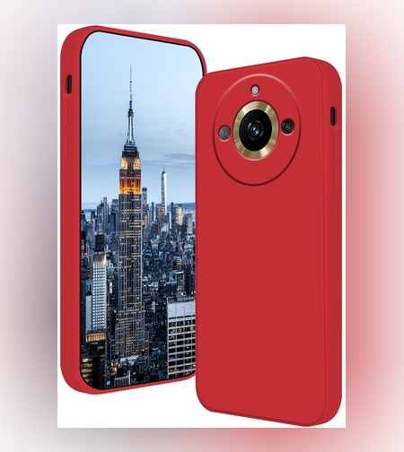 Husa de Protectie, Flippy, pentru Realme 11 Pro Plus, Liquid Silicone, cu Microfibra pe Interior, Protectie Antisoc, Compatibil Incarcare Wireless, Rosu