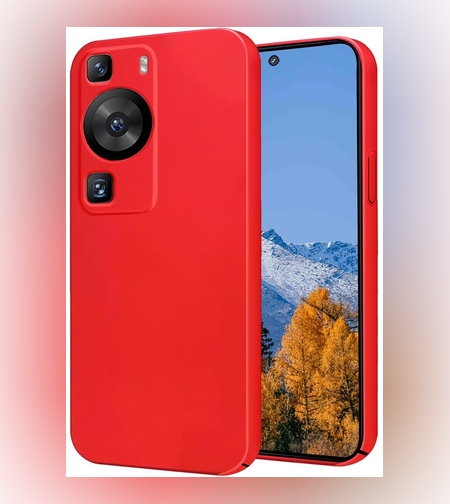 Husa de Protectie, Flippy, pentru Huawei P60 Pro, Liquid Silicon, cu Microfibra pe Interior, Protectie Antisoc, Compatibil Incarcare Wireless, Rosu