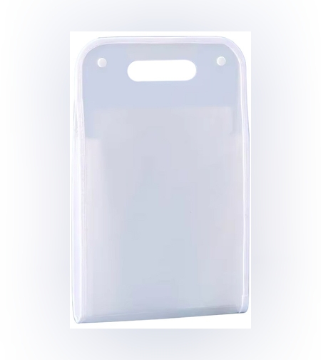 Suport Vertical pentru Hartii A4, Flippy, Suport Portabil pentru Hartie A4 cu Maner, PP, pentru Depozitare Hartii si Documente, 37x24.3 cm Alb