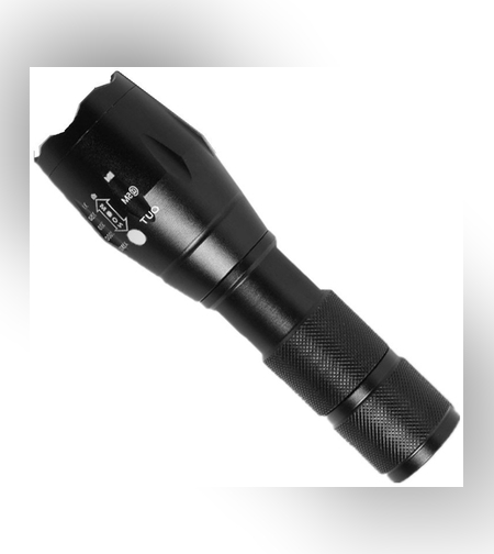 Lanterna Power Bank LED, Flippy, Incarcare USB, Raza 300m, 5W, Model T9 Telescopic 14.7 -15.7 cm, Functie Zoom si Incarcare Telefon, Negru