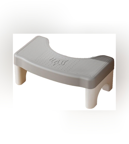 Scaunel WC, Flippy, Tratament Impotriva Hemoroizilor si Constipatiei, Scaun Inaltator WC Copii, Suport Picioare WC, Taburet Inaltator Pozitia Corecta Ghemuit Pe WC, Plastic Rezistent, 17x22x38 cm, Gri