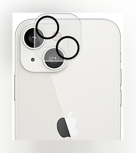 Folie Sticla pentru Camera Apple iPhone 15 / 15 Plus, Full Glue, Negru