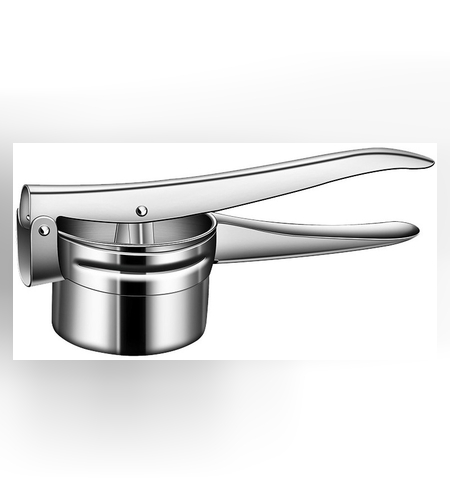 Presa Storcator pentru Fructe si Legume, Flippy, Zdrobitor Manual, Inox, 3 Discuri Interschimbabile, Usor de Stors si de Curatat, Ergonomic, 26.5 x 9.8 x 9.5 cm Argintiu