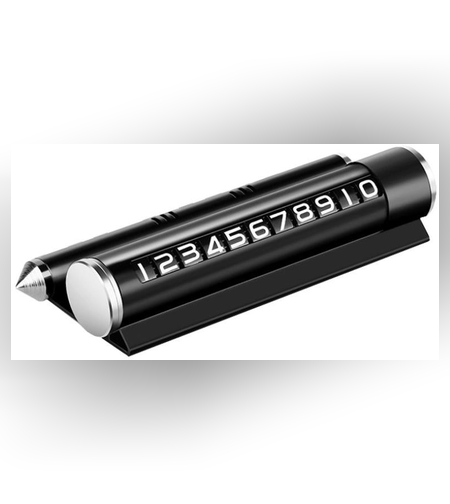 Suport numar de telefon cu odorizant Flippy pentru parcare Negru