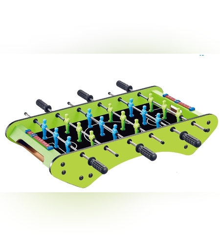 Masa de Fotbal cu Teren, Flippy, fara Picioare, 6 Manere, Tablou de Scor, 71.3 x 10 x 36 cm, din Lemn/Otel/Metal, Verde