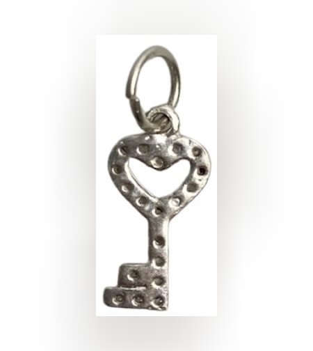 Pandantiv din Argint 925, model Cheie cu pietre