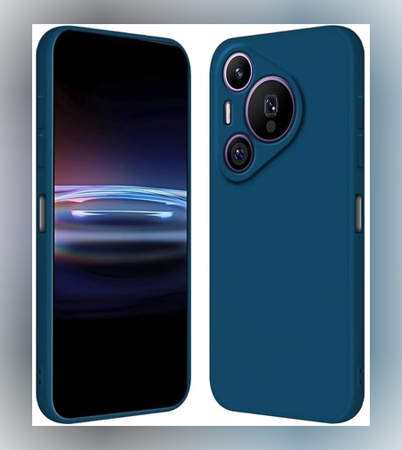 Husa de Protectie, Flippy, pentru Huawei Pura 70, Liquid Silicone, cu Microfibra pe Interior, Protectie Antisoc, Compatibil Incarcare Wireless, Albastru